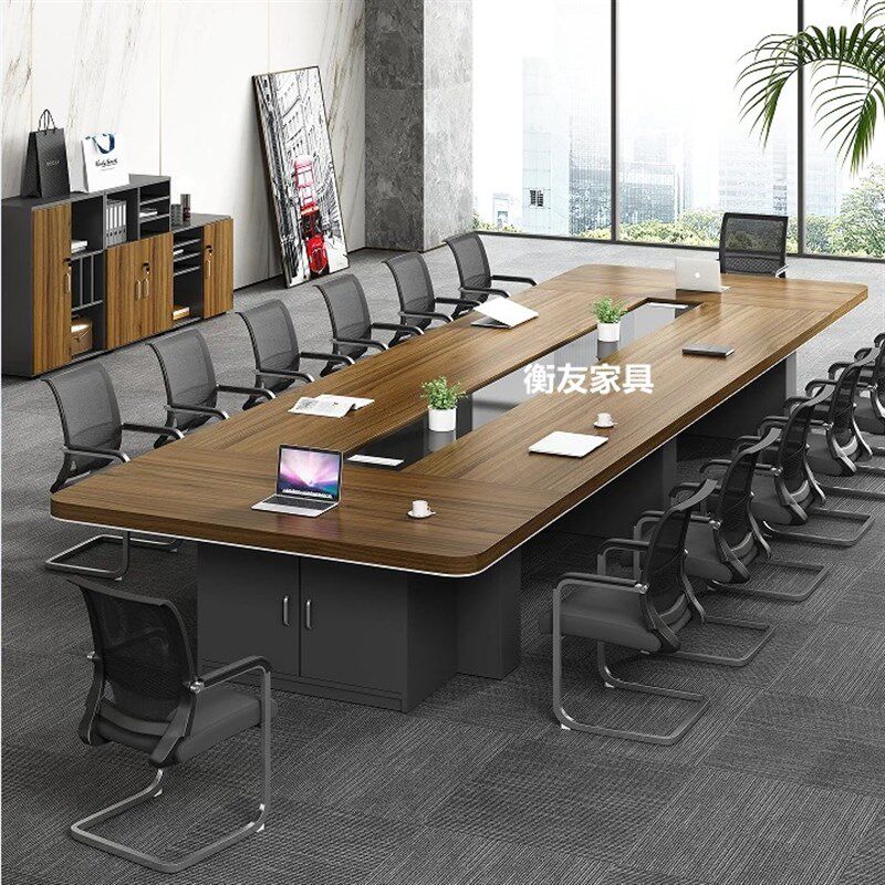 办公家具新款会议桌长桌现代会议室大型洽谈长条办公桌椅
