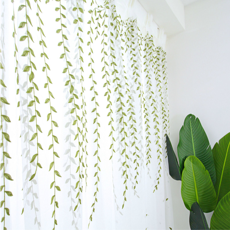 新款小新柳叶窗帘纱帘窗纱杨柳纱客厅阳台成品帘隔断in遮挡帘,居家布艺,成品窗帘,淘宝优惠券,粉丝福利购,淘宝优惠卷