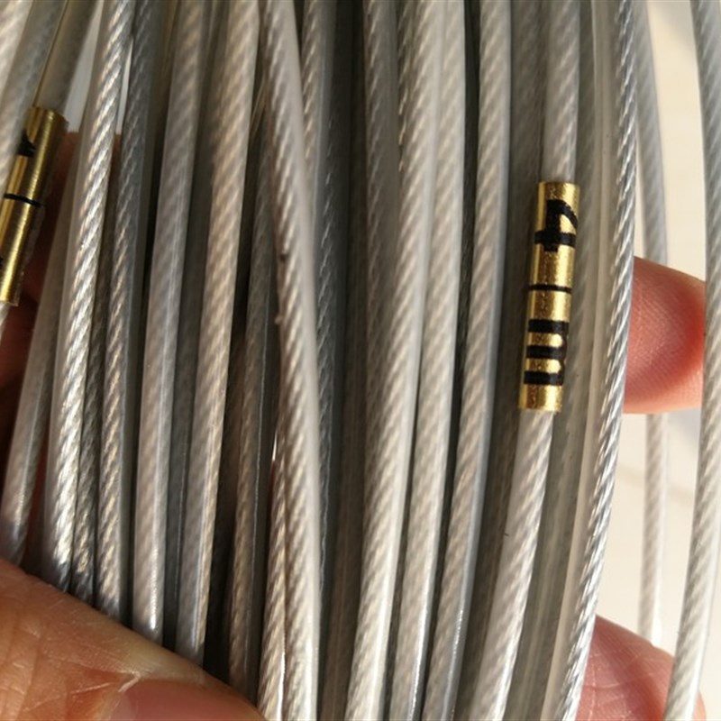 带塑胶皮优质钢丝测量绳测井绳30米50米70米100米桩基测量绳百米