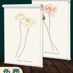 式 书房卧室遮光卷帘窗户遮挡帘卫生间免打孔安装 窗帘遮阳防晒神器