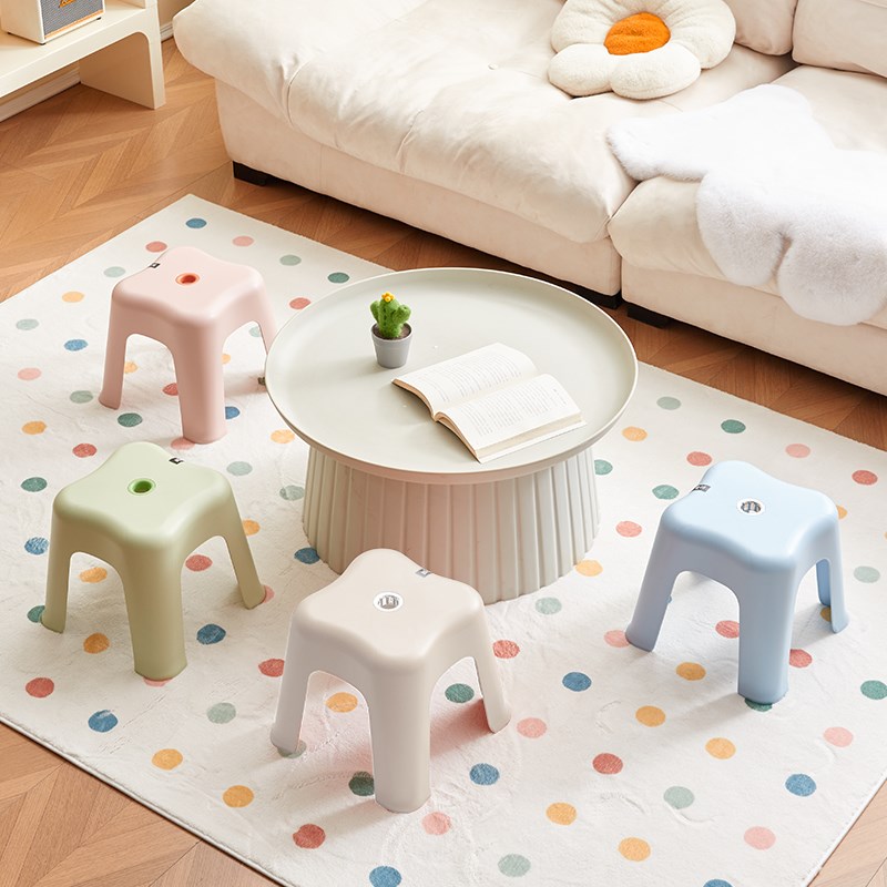 小家用塑料矮凳儿童加厚款客厅沙发凳大人坐板凳