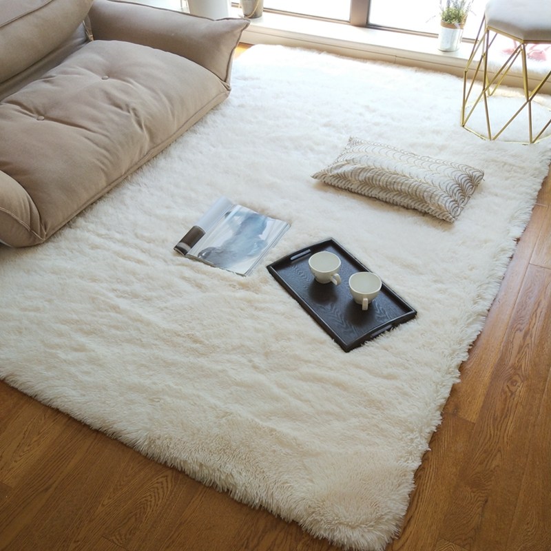 乳白色长方形长毛家用客厅茶几地毯休闲阳台卧室床边毯飘窗定制,居家布艺,地毯,淘宝优惠券,粉丝福利购,淘宝优惠卷