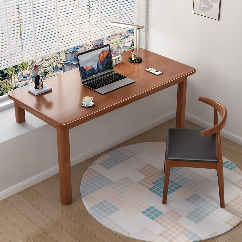 可实木书桌高低脚长短腿桌子家用卧室窗台改造定制飘窗电脑桌