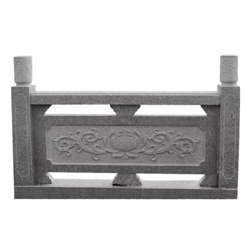 花岗岩芝麻灰石栏杆广场河道防护栏大理石石雕栏板汉白玉石材围栏