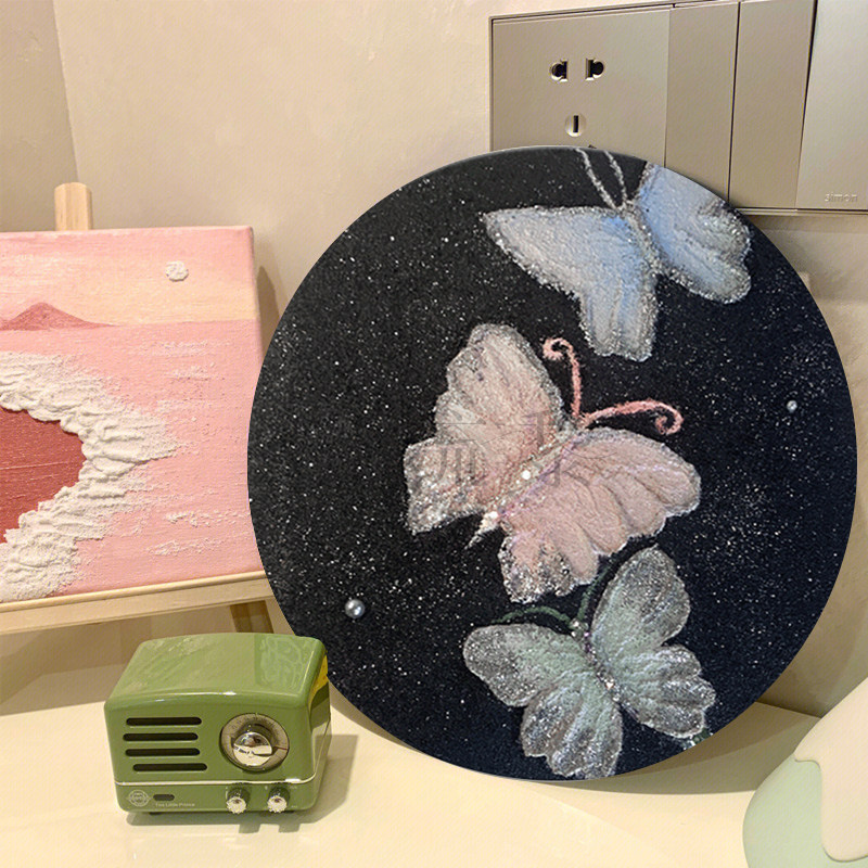 蝴蝶立体肌理画油画di材料工具包手绘数字油画级感艺术装饰画,家居饰品,DIY/数字油画,淘宝优惠券,粉丝福利购,淘宝优惠卷