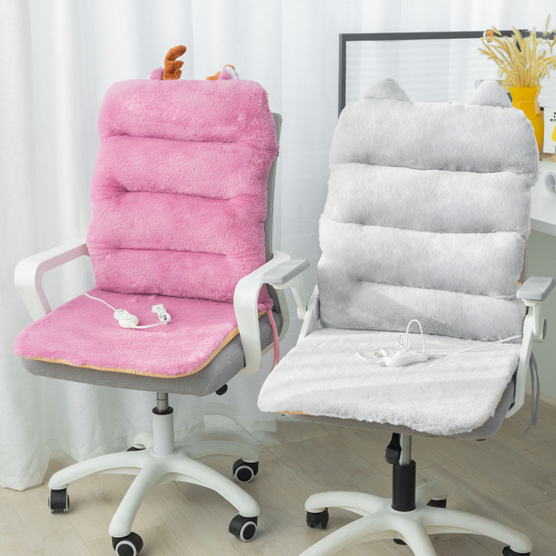 冬季加热坐垫办公室久坐学生宿舍椅子垫电脑椅座垫靠背一体厚屁垫