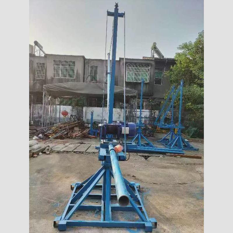 鱼塘吊机家用电动葫芦起重机小型升降机建筑装修室外提升机吊砖机