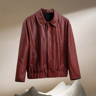 【玄朱相映】2025秋季新款红云纱夹克男高级感休闲男士春秋外套潮