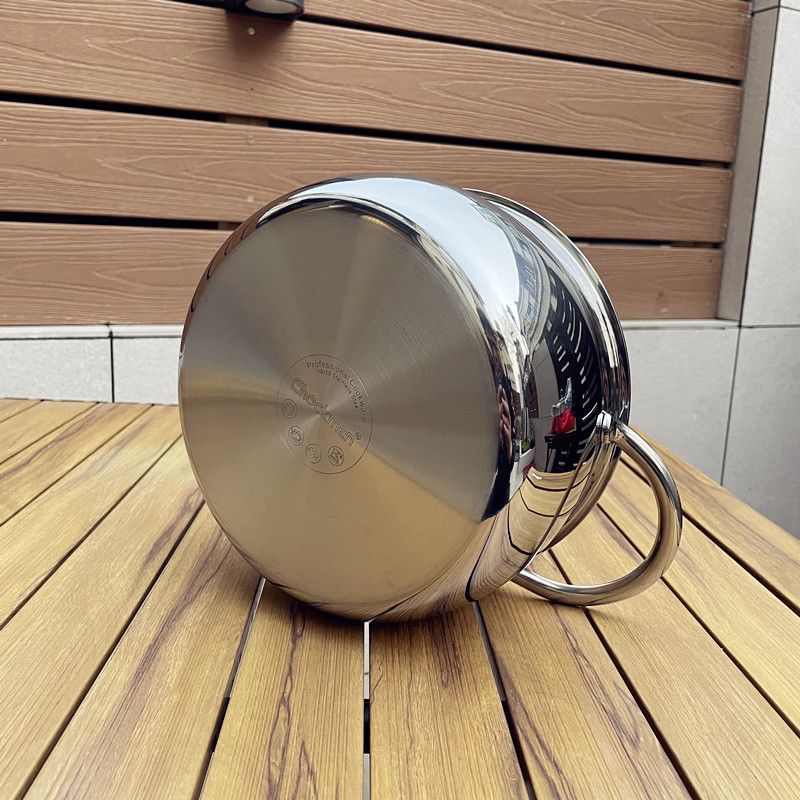 出口单蒸锅家用304不锈钢煮锅多功能小蒸笼汤锅蒸煮一体两用炖锅