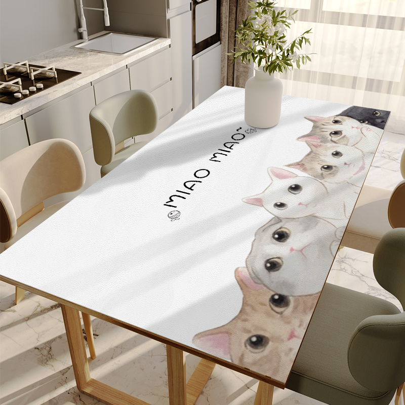 卡通餐桌布桌垫少女心可爱公主风茶几布长方形西餐桌防水易清洗