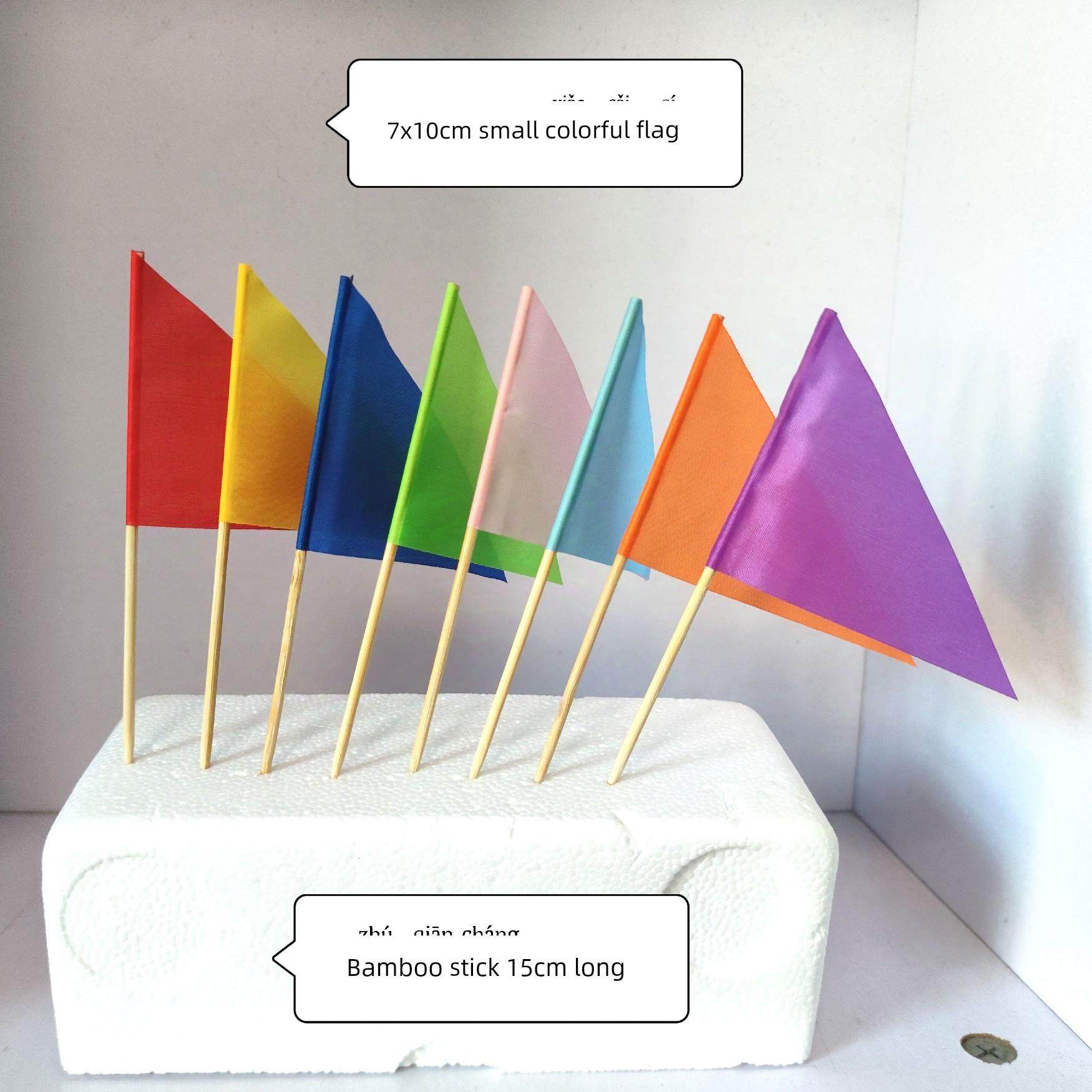 竹签小旗标志旗商场签到活动小三角彩旗地图旗