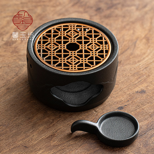 中式功夫暖茶炉温茶器蜡烛加热底座酒店围炉煮茶合金温茶炉