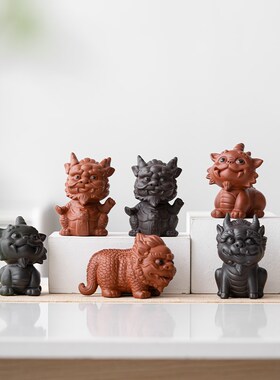招财紫砂貔貅茶宠摆件精品可养麒麟茶玩创意茶台茶桌茶具小摆件