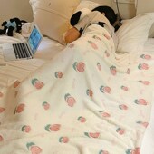 办公室披肩午睡毯小毯子盖腿盖毯宿舍保暖毛绒午休毛毯四季 被