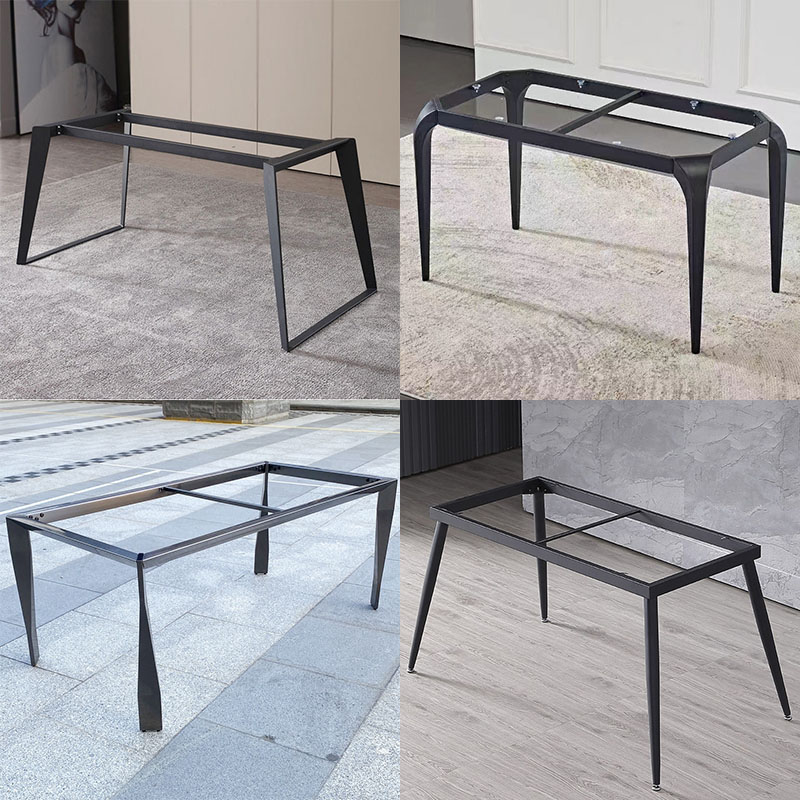 不锈钢餐桌脚支撑架子办公桌腿电脑桌脚支架会议桌子腿书桌腿桌架