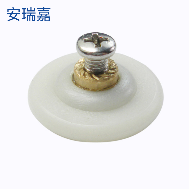 老式淋浴房滑轮扁轮冲淋房圆弧形推拉玻璃移门滚轮子浴室卫生间轮