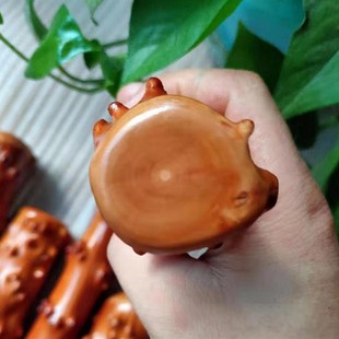 贵州特产檬子木带手绳手把件木雕文玩按摩红木棒工艺品观赏件