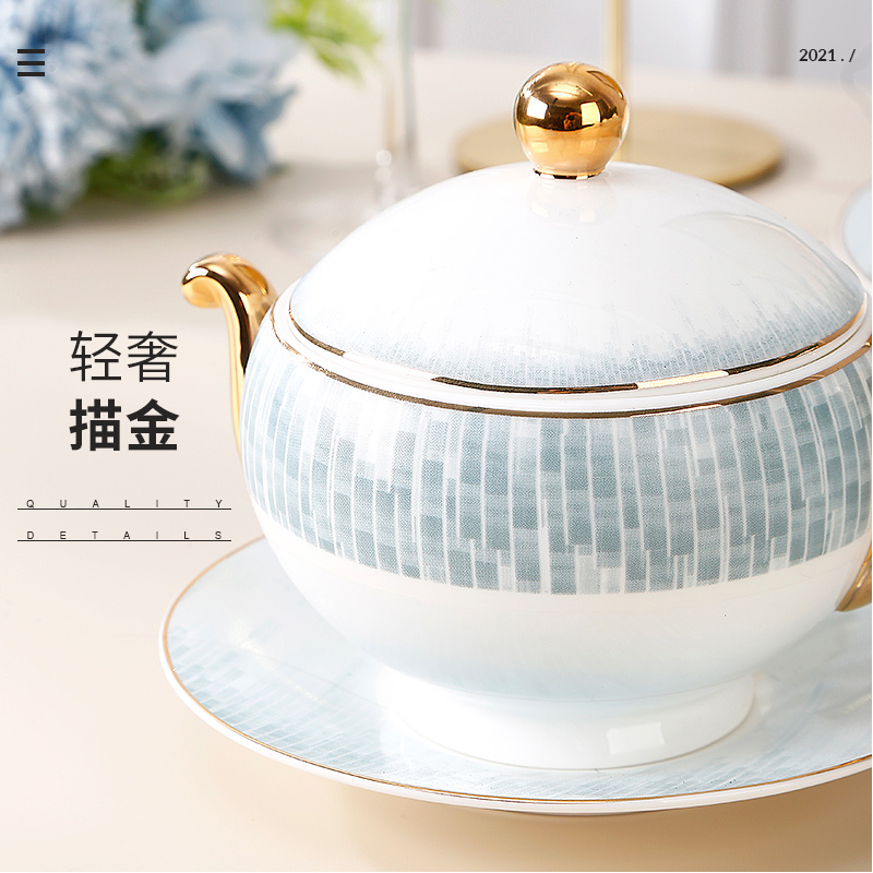 炖盅隔水炖骨瓷蒸汤盅煲燕窝糖水蒸蛋碗蜡烛加热酒店海参一位翅盅