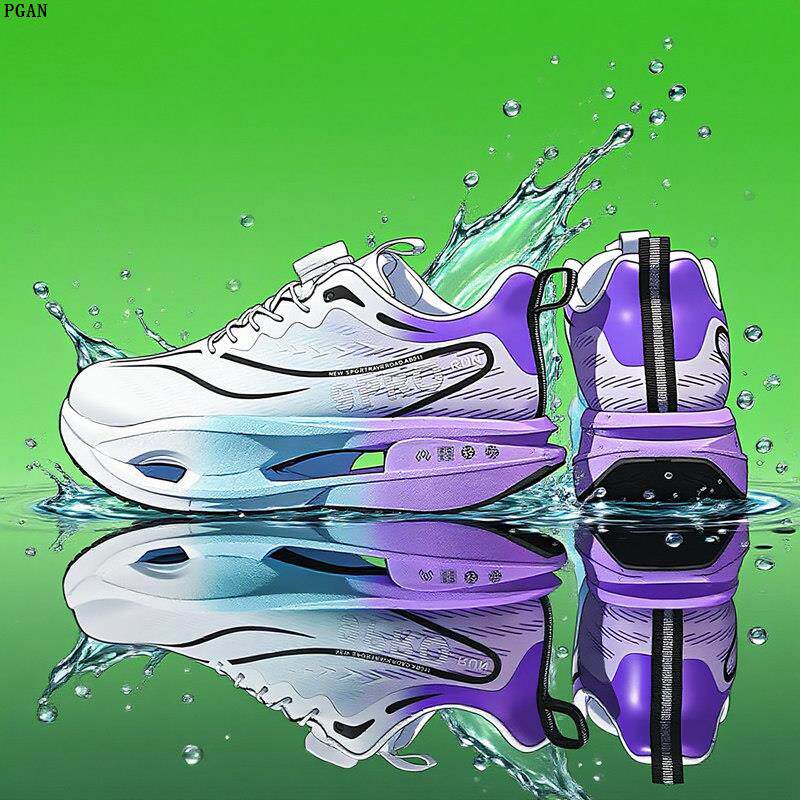 赤兔9pro无碳板跑步鞋男大童学生竞速体侧超轻减震运动跑鞋皮面款