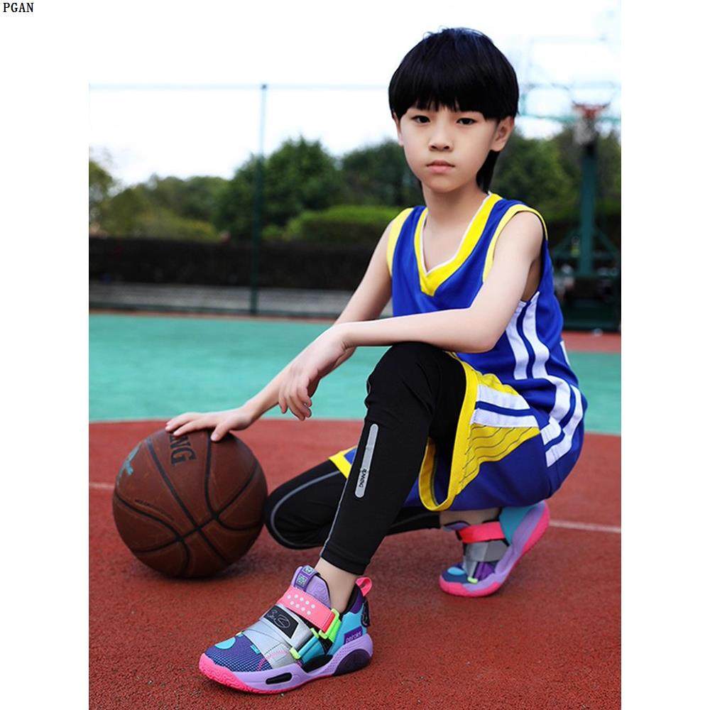 儿童运动鞋男童网面透气春秋款中大童专业训练篮球鞋女童跑步鞋子