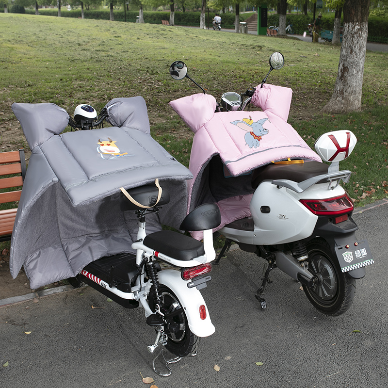 小电动电瓶车挡风被冬季加绒棉双面防水电动摩托车挡风罩加厚冬天