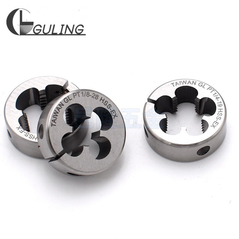 GULING英制管牙圆板牙G P PT1/1-27 1/8 1/2美制NP NPT1/左牙