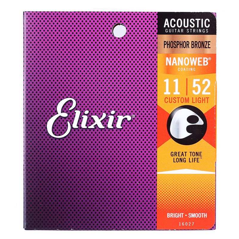 Elixir 伊利克斯16052 16027 民谣吉他琴弦套装磷铜琴弦吉他弦