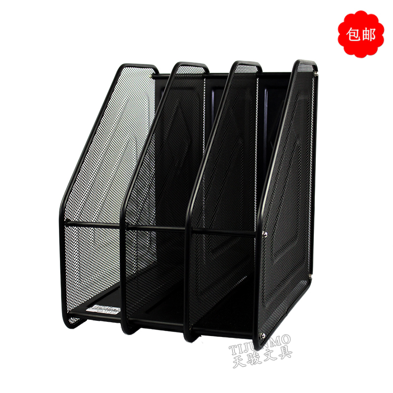 文件架办公桌面收纳文件栏a4金属三合一资料架多层文件框整理架子