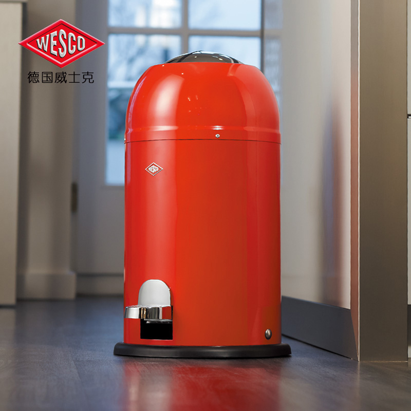 WESCO威士克骑士桶不锈钢垃圾桶脚踏创意垃圾筒欧式家用L