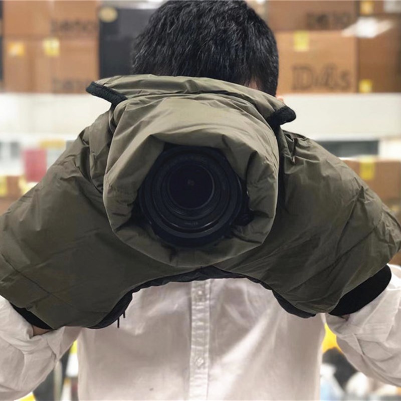 单反相机保暖套羽绒相机保温套防冻套隔音罩5D4  D850相机防寒罩