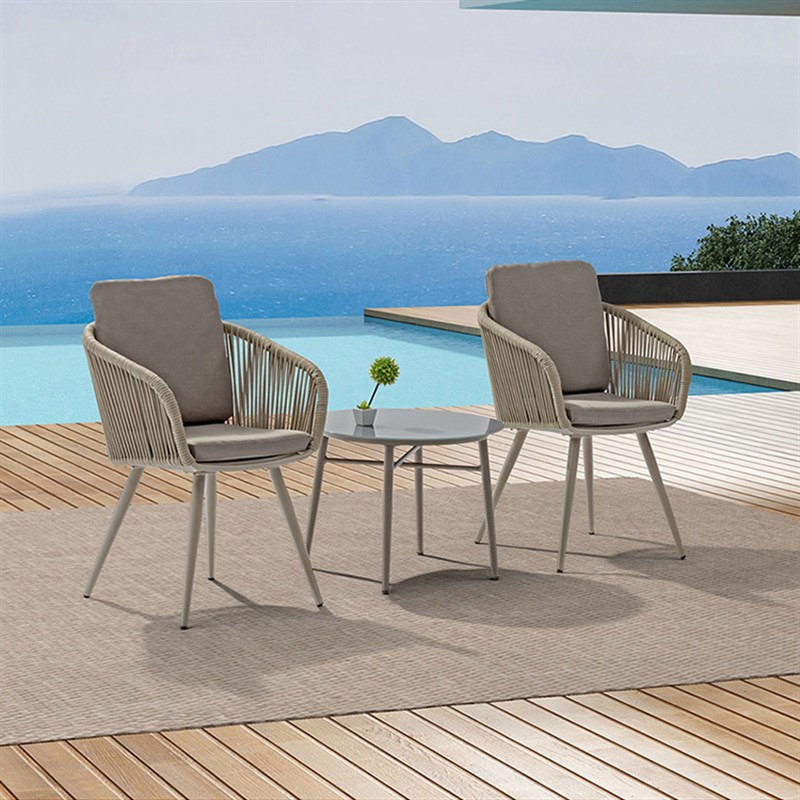 户外桌椅组合庭院花园别墅创意藤椅餐椅铝合金长桌休闲阳台藤编椅