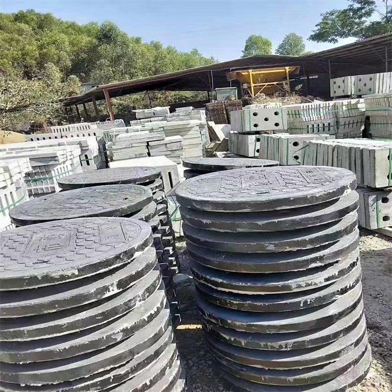 水泥钢纤维混凝土井盖方形圆形雨水污水电力盖板排水窨井盖定制