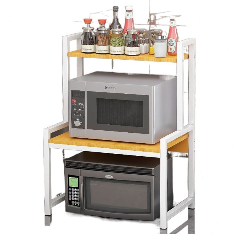 厨房微波炉置物架厨房加厚家用多层台面多功能桌面落地三层置物架