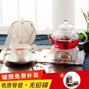 玻璃煮水果茶壶陶瓷下午茶花果茶茶具家用蜡烛加热 花茶壶套装