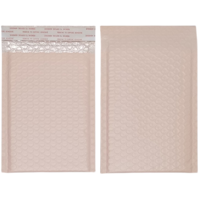 裸粉色气泡自粘加厚防水防摔物流快递服饰首饰打包泡膜信封袋定制