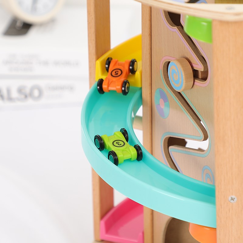 多功能旋转轨道车数字形状认知敲球台赛车惯性滑滑车儿童2岁