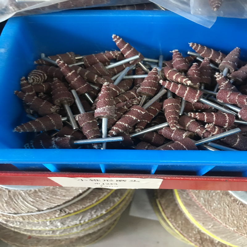 锥形磨头 带柄页轮 砂布尖磨头 塔形T形砂皮纸磨头3*10/12/16/20