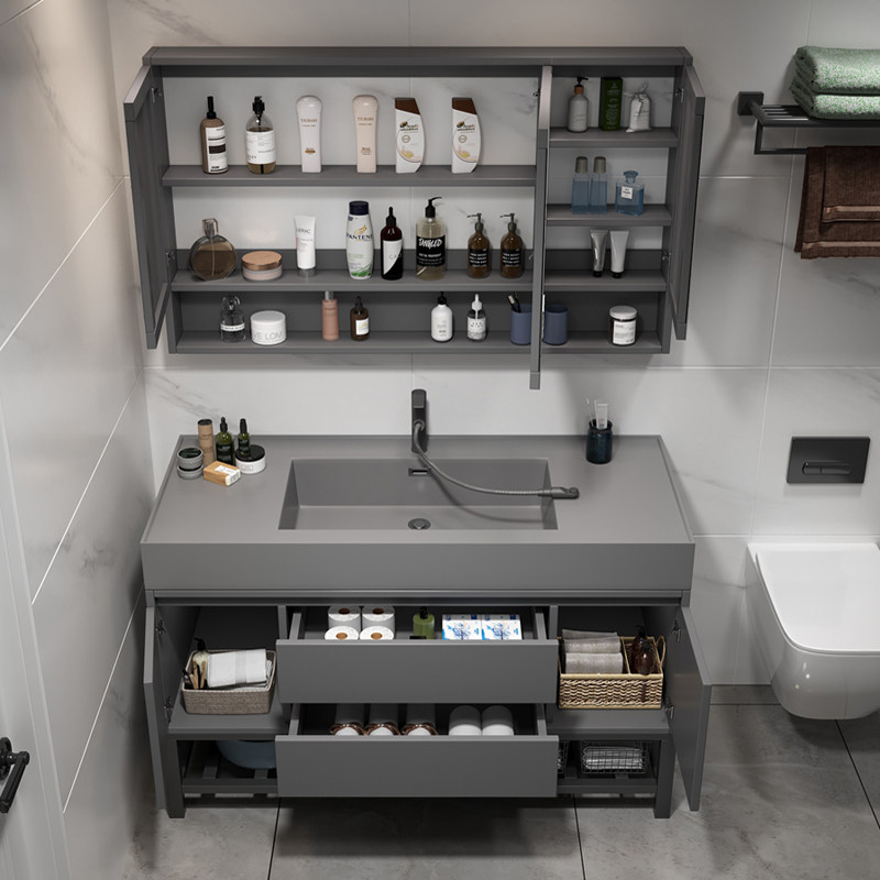 实木浴室柜一体盆洗脸盆柜洗手盆智能洗漱台落地式,家装主材,浴室柜组合,淘宝优惠券,粉丝福利购,淘宝优惠卷