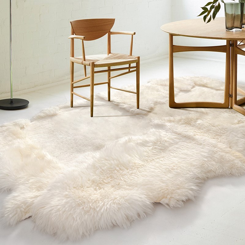 视觉味道客厅手工羊毛地毯飘窗沙发垫床边毯加厚整张羊皮定制