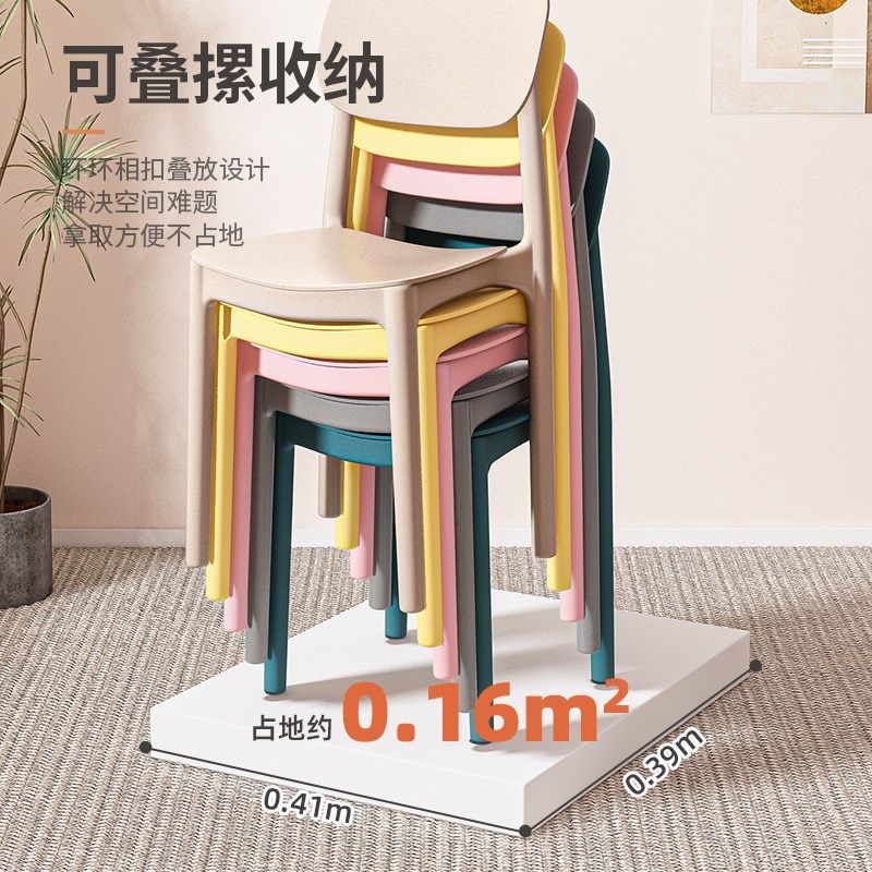 加厚塑料椅子家用靠背椅餐椅餐桌休闲吃饭椅子商用叠放,住宅家具,餐椅,淘宝优惠券,粉丝福利购,淘宝优惠卷