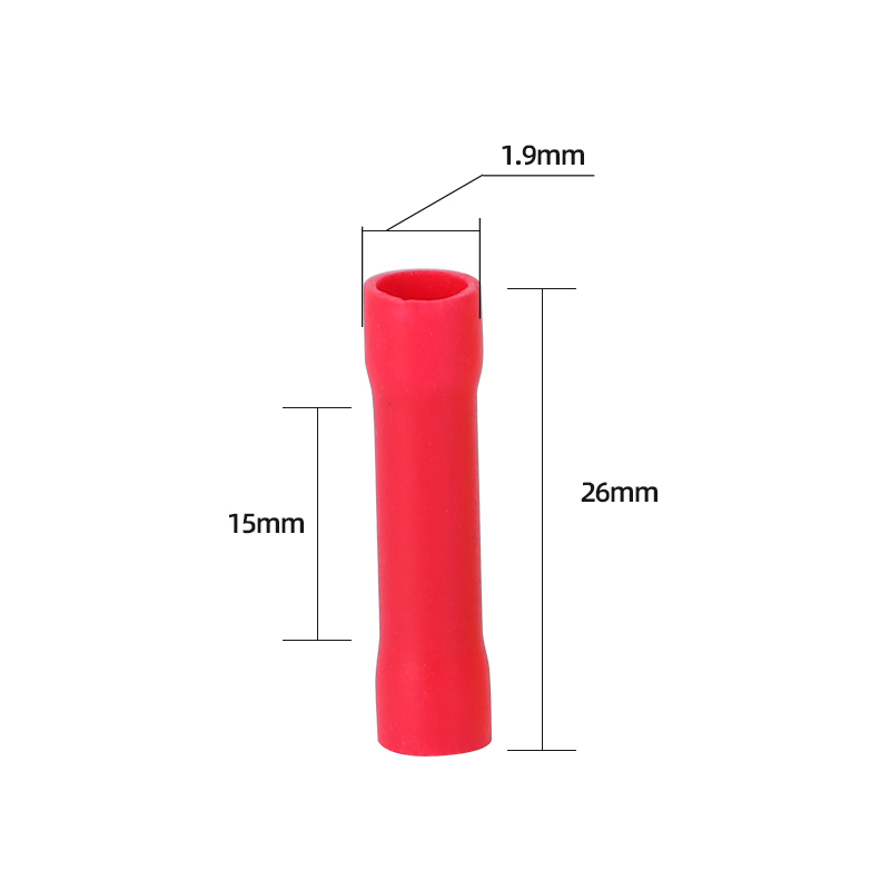 BV1.管型全绝缘中间接线端子导线连接器冷压铜管长形接头