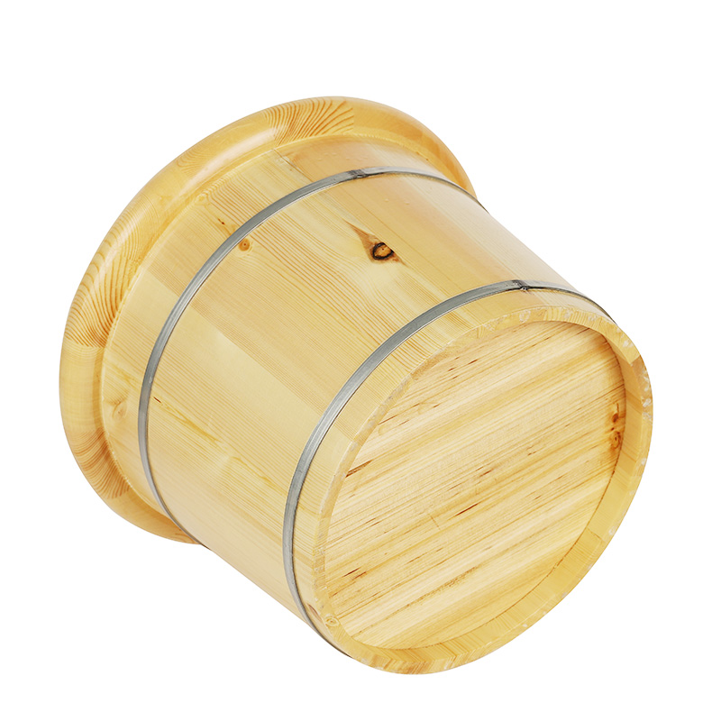 松木泡脚桶木桶过小腿30cm高深桶家用木质洗脚盆木盆实木足浴桶