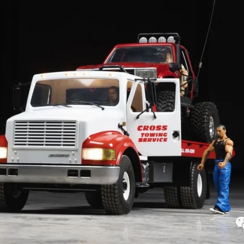 CROSSRC 1/10遥控仿真WT道路救援车硬壳 速波箱后桥手动差速锁
