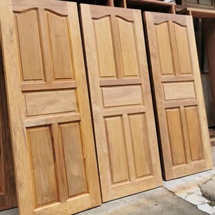 印尼菠萝格实木门门房门扇素门室内门卧室门静音免漆素门定制