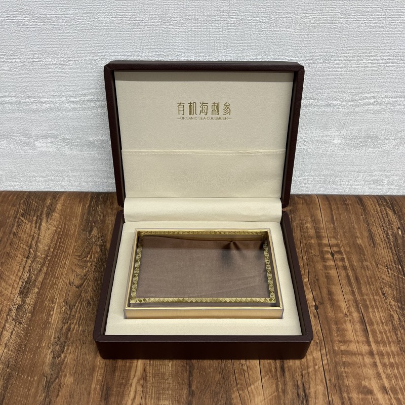 有机海参包装盒皮质木盒一斤半斤淡干海参礼品空盒子通货定制新款