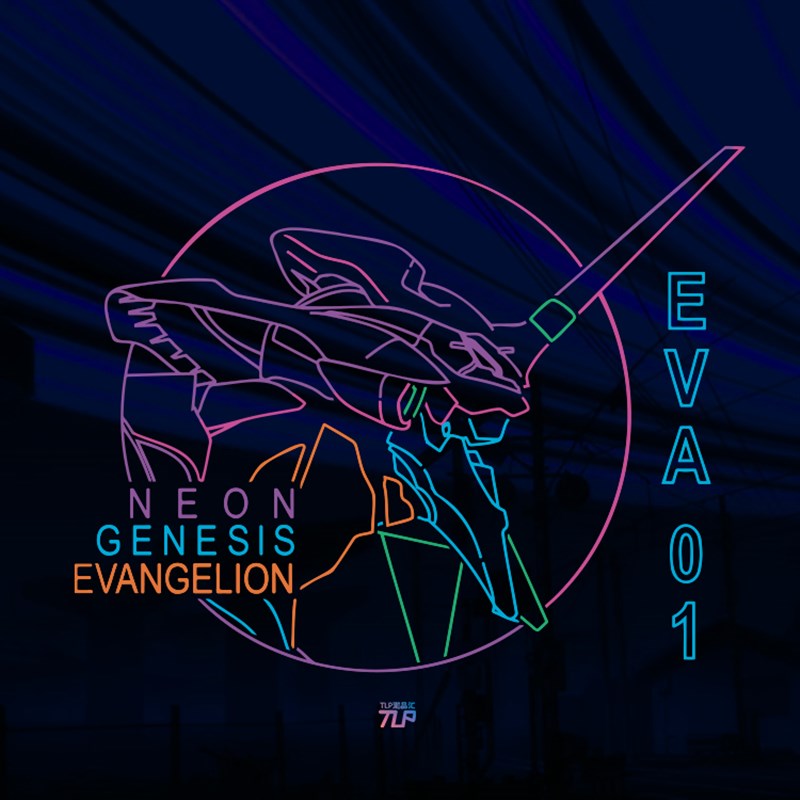 TLP镂空车贴 EVA新世纪福音碇真嗣初号机01头像标志风挡玻璃贴纸