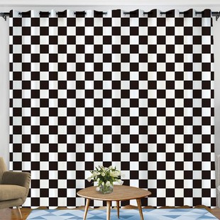 全遮光极简圆点风卧室客厅大气挡光挂钩定制隔热挡风窗帘