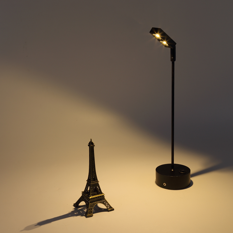 led柜台展示柜灯可充电无线射灯1wW首饰玻璃珠宝立杆展会小射灯