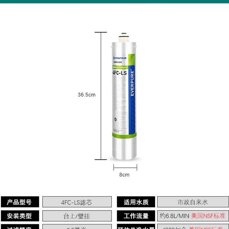 爱惠浦净水器主滤芯4FC-LS直饮净水器滤芯/爱惠浦4FC-L主滤芯