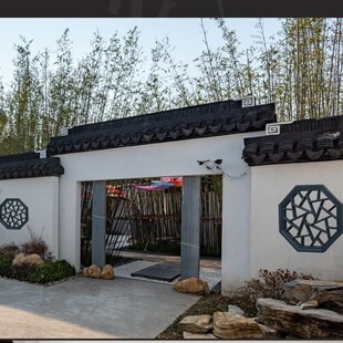 八角型镂空仿古瓦砖雕古建室内外背景墙玄关墙面装饰挂件